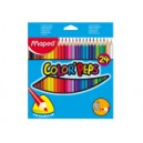 24 Crayons De Couleur En Pochette Carton