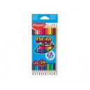 12 Crayons De Couleur Bicolores Color' Peps