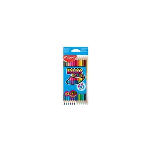 12 Crayons De Couleur Bicolores Color' Peps