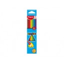 6 Crayons De Couleur En Pochette Carton