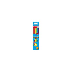 6 Crayons De Couleur En Pochette Carton