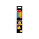 6 Crayons De Couleur Fluo - Pochette Carton