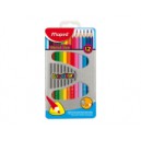 12 Crayons Couleurs, Boite Metal