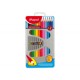 12 Crayons Couleurs, Boite Metal