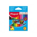 12 Minis Crayons De Couleurs Pochette Carton