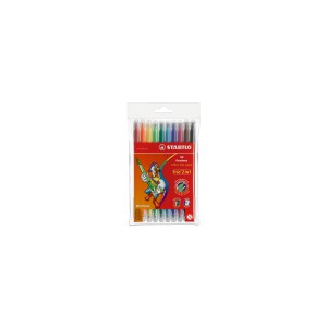 Pochette 10 feutres de coloriage Trio 2 en 1