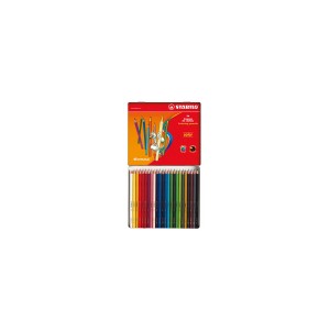 Bo&icirc;te m&eacute;tal 24 crayons de couleur color