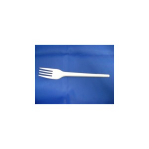 100 Fourchettes Plastique Blanche 168mm
