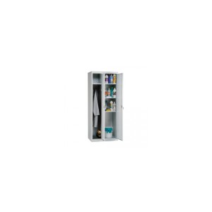 Armoire d'entretien collectivit&eacute; en kit Gris / Bleu