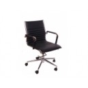 Fauteuil Finitions Chrom&eacute;es En Simili Cuir