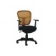 Fauteuil En Mailles Noires/Jaunes Avec Accoudoirs