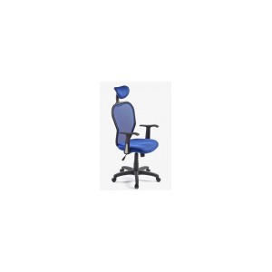 Fauteuil synchrone en mailles bleues avec appui-t&ecirc;te r&eacute;glable