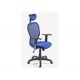 Fauteuil synchrone en mailles bleues avec appui-tête réglable