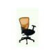 Fauteuil synchrone en mailles noires jaune