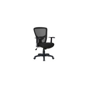 Fauteuil en mailles noires et jaunes synchrone avec accoudoirs et r&eacute;glage lombaires
