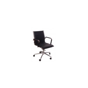 Fauteuil Finitions Chrom&eacute;es En Simili Cuir