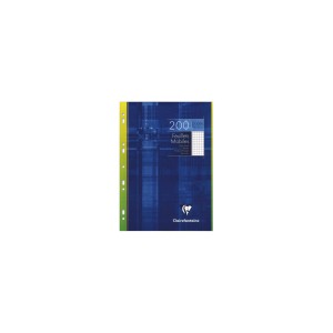 Feuillets Mobiles Clairefontaine - Couleur Blanc - Format 21x29,7 - 200 pages - Petits carreaux + marge