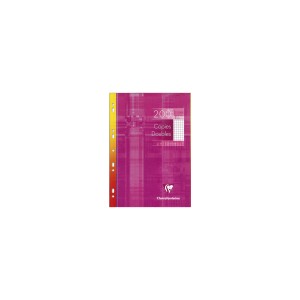 Copies Doubles Clairefontaine - Couleur Blanc - Format 21x29,7 - 200 pages - Petits carreaux + marge