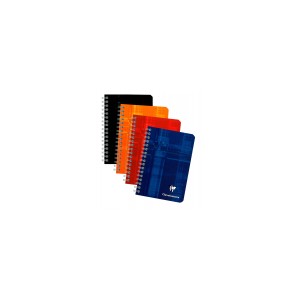 Carnet Clairefontaine spiral&eacute; - Format 9,5x14 - 100 pages - Petits carreaux