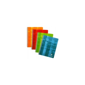 Cahier Clairefontaine spiral&eacute; - Format 17x22 - 180 pages - Petits carreaux