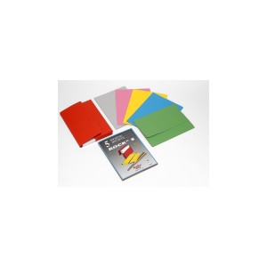 5 Pochettes Documents Rock's 280gr rouge turc
