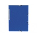 Chemise 3 rabats et elastique carte lustr&eacute;e 4,75/10e bleu
