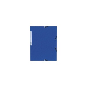 Chemise 3 rabats et elastique carte lustr&eacute;e 4,75/10e bleu