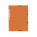 Chemise 3 rabats et elastique carte lustr&eacute;e 4,75/10e orange