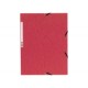 Chemise 3 rabats et elastique carte lustrée 4,75/10e rouge