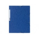 Chemise 3 rabats et elastique carte lustr&eacute;e 5/10e bleu
