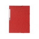 Chemise 3 rabats et elastique carte lustr&eacute;e 5/10e rouge