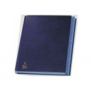 Trieur alphab&eacute;tique bleu 25 cases