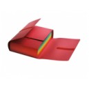 Chemises 4 rabats velcro carte lustr&eacute;e 7/10&egrave;me rouge
