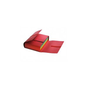 Chemises 4 rabats velcro carte lustr&eacute;e 7/10&egrave;me rouge