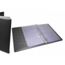 Porte-cartes de visite &agrave; anneaux rechargeable noir
