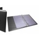 Porte-cartes de visite à anneaux rechargeable noir