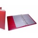 Porte-cartes de visite à anneaux rechargeable rouge