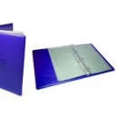 Porte-cartes de visite &agrave; anneaux rechargeable bleu