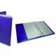 Porte-cartes de visite à anneaux rechargeable bleu
