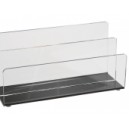 CLASSEUR LETTRE TRANSPARENT FOND NOIR