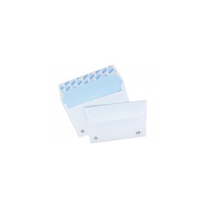 Enveloppes C6 (114x162) blanc 80g auto-adh&eacute;sives NF PEFC