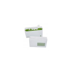 Env DL (110x220) fen 45x100 ERA Pure 100% recycl&eacute; extra-blanc FSC