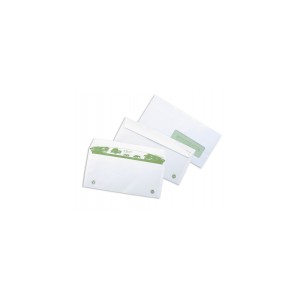 Env DL (110x220) fen 35x100 ERA Pure 100% recycl&eacute; extra-blanc FSC