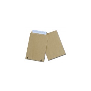 Pochettes C4 (229x324) kraft brun 90g auto-adh&eacute;sives NF