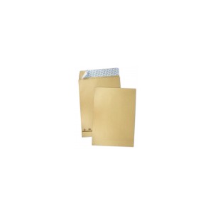 Pochettes C4 (229x324) kraft brun 120g &agrave; soufflets auto-adh&eacute;sives NF