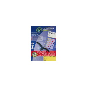 ETIQUETTES ADHESIVES MULTI-USAGES COULEUR JAUNE