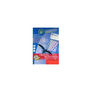 ETIQUETTES ADHESIVES MULTI-USAGES COULEUR ROUGE