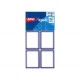 Etiquettes scolaires 38x50mm, cadre bleu