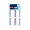 Etiquettes scolaires 36x56mm, lignes bleues