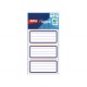 Etiquettes scolaires 34x75mm, lignes bleues